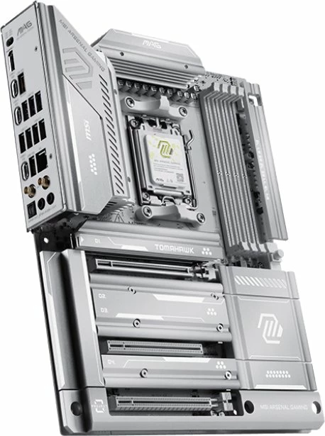Pllakë amë MSI MAG X870E TOMAHAWK MAX WIFI PZ, ATX, DDR5, Wi-Fi 7, USB4, e bardhë/argjend