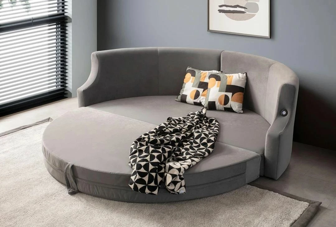 Divan-krevat 3 vendësh, Atelier del Sofa, ngjyrë antracit