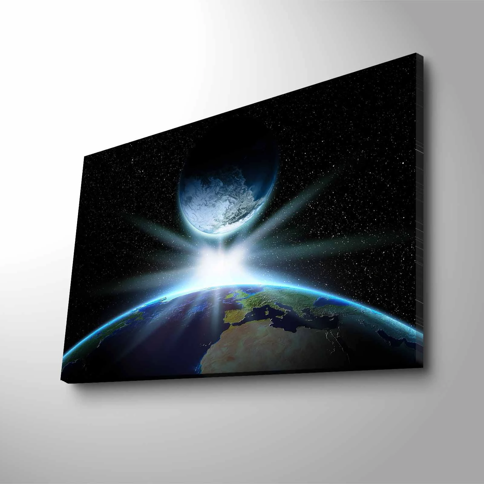 Pikturë dekorative në kanavacë me drita LED, Wallity NASA-039, shumëngjyrëshe, 45x70cm