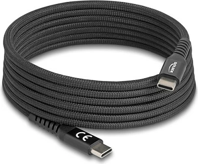 Kabllo USB-C DeLOCK 81120, 2m, USB 2.0, PD 60W (3A), e zezë