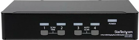 Switch KVM StarTech SV431DPUA, 4 Port USB DisplayPort me Audio, 3840x2400, i zi