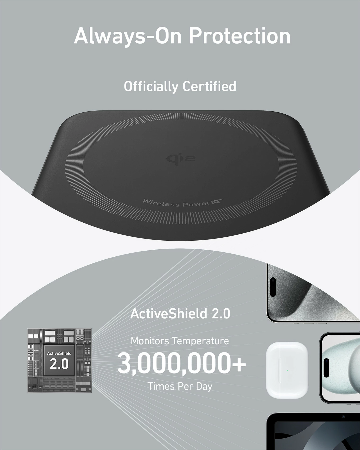 Powerbank Anker 633 MagGo, 10.000 mAh, 15W, e zezë