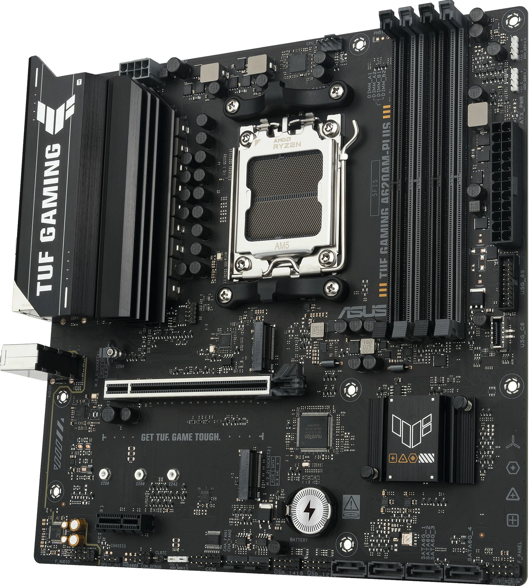 Pllakë amë ASUS TUF GAMING A620AM-PLUS, micro ATX, AM5, 2x M.2 PCIe 4.0, 2.5GbE, HDMI/2x DP, e zezë