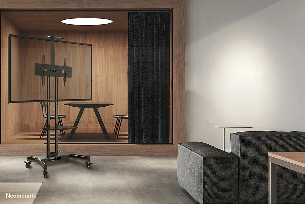 Karrocë TV Newstar NM-M1700BLACK, për ekrane 32-75 inç, rregullim lartësie, ngjyrë e zezë