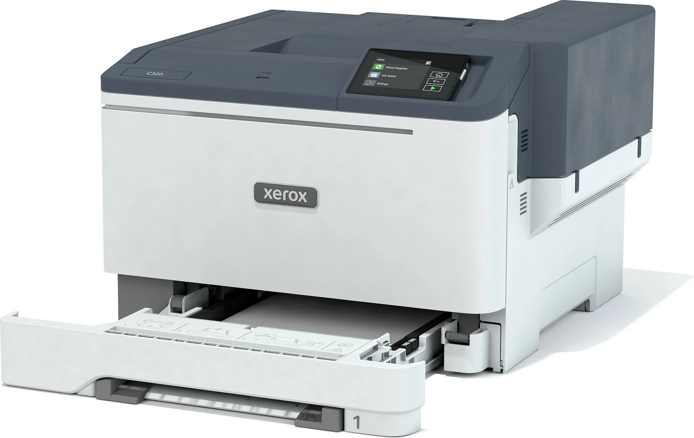 Printer lazer me ngjyra Xerox C320 DNI, A4, Duplex, Wi‑Fi, Ethernet, 33 ppm, bardhë/gri