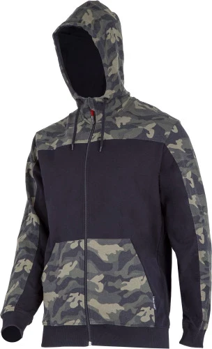 Triko me kapuç me zinxhir LAHTI PRO L4014005, XXL, kamuflazh e gjelbër