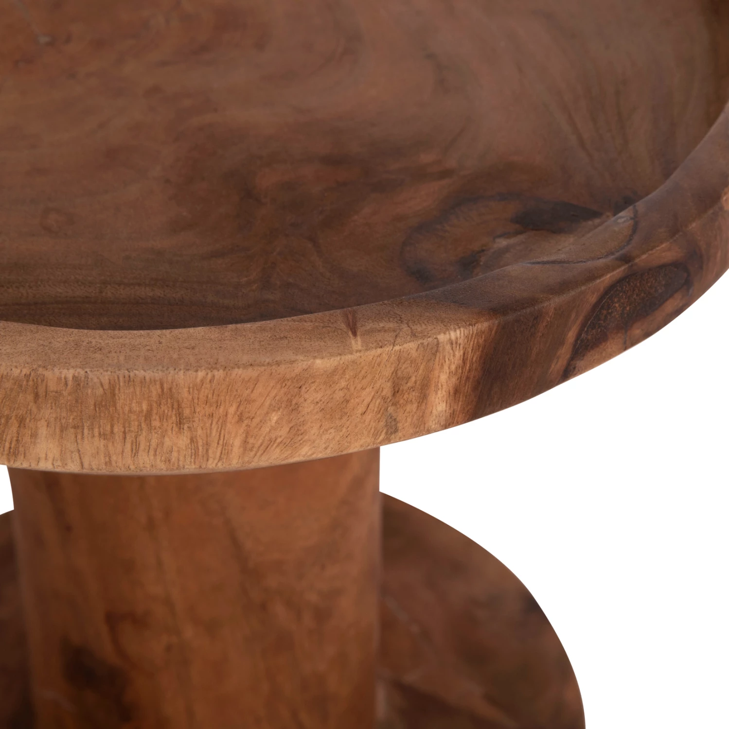 Tavolinë anësore BERMAL, dru suar i fortë, ngjyrë natyrale, FH9889.11, 35x65cm