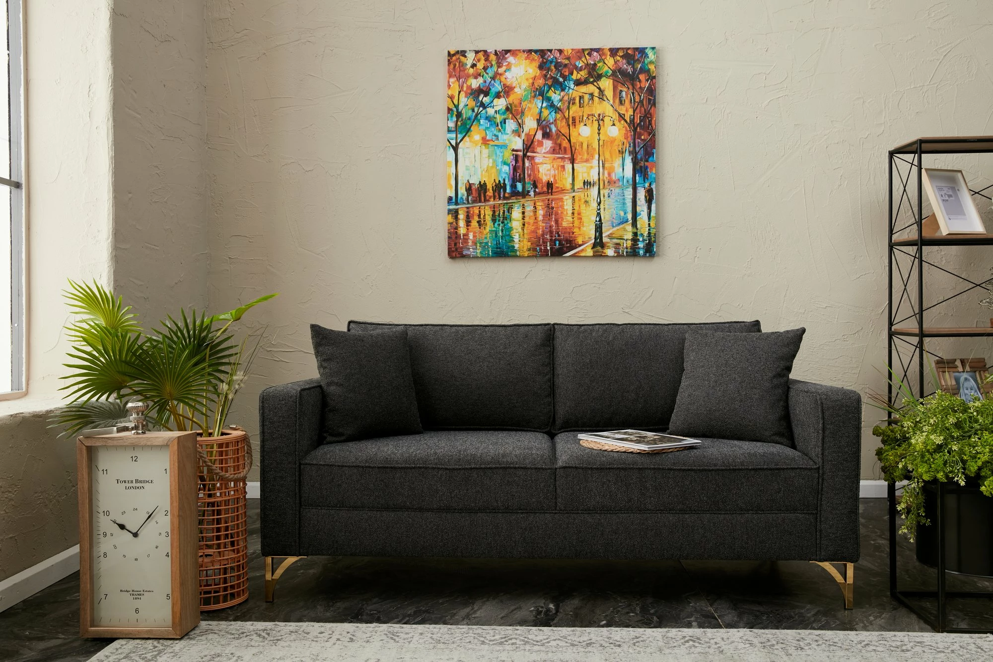 Divan dy-vendësh Atelier del Sofa, Berlin, antracit, ar