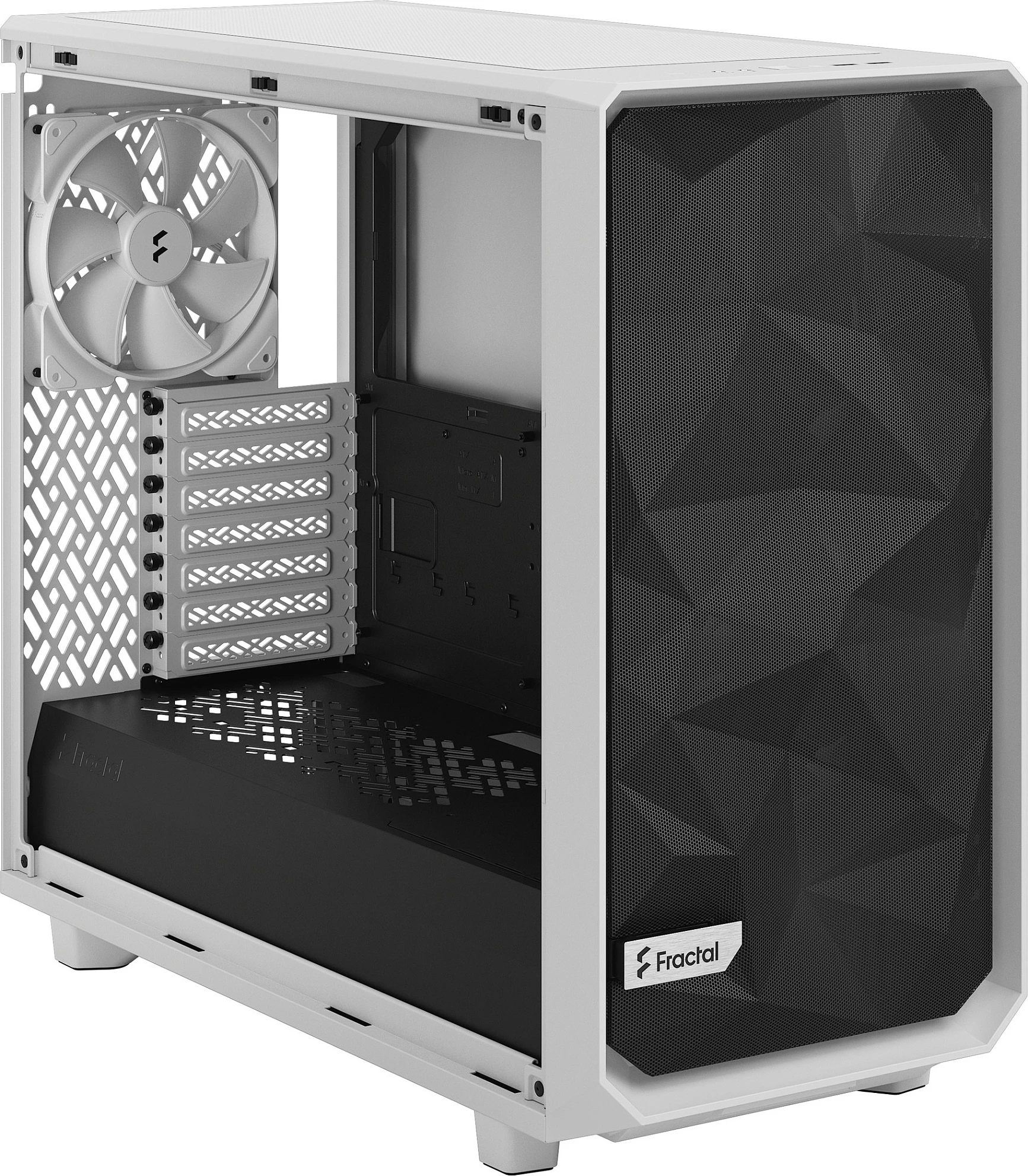 Kasë Fractal Design Meshify 2 Lite, Midi Tower ATX/EATX, Tempered Glass, e bardhë