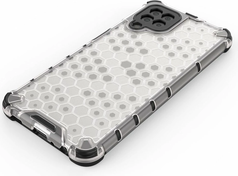 Mbështjellës Hurtel Honeycomb për Samsung Galaxy A22 4G, i zi