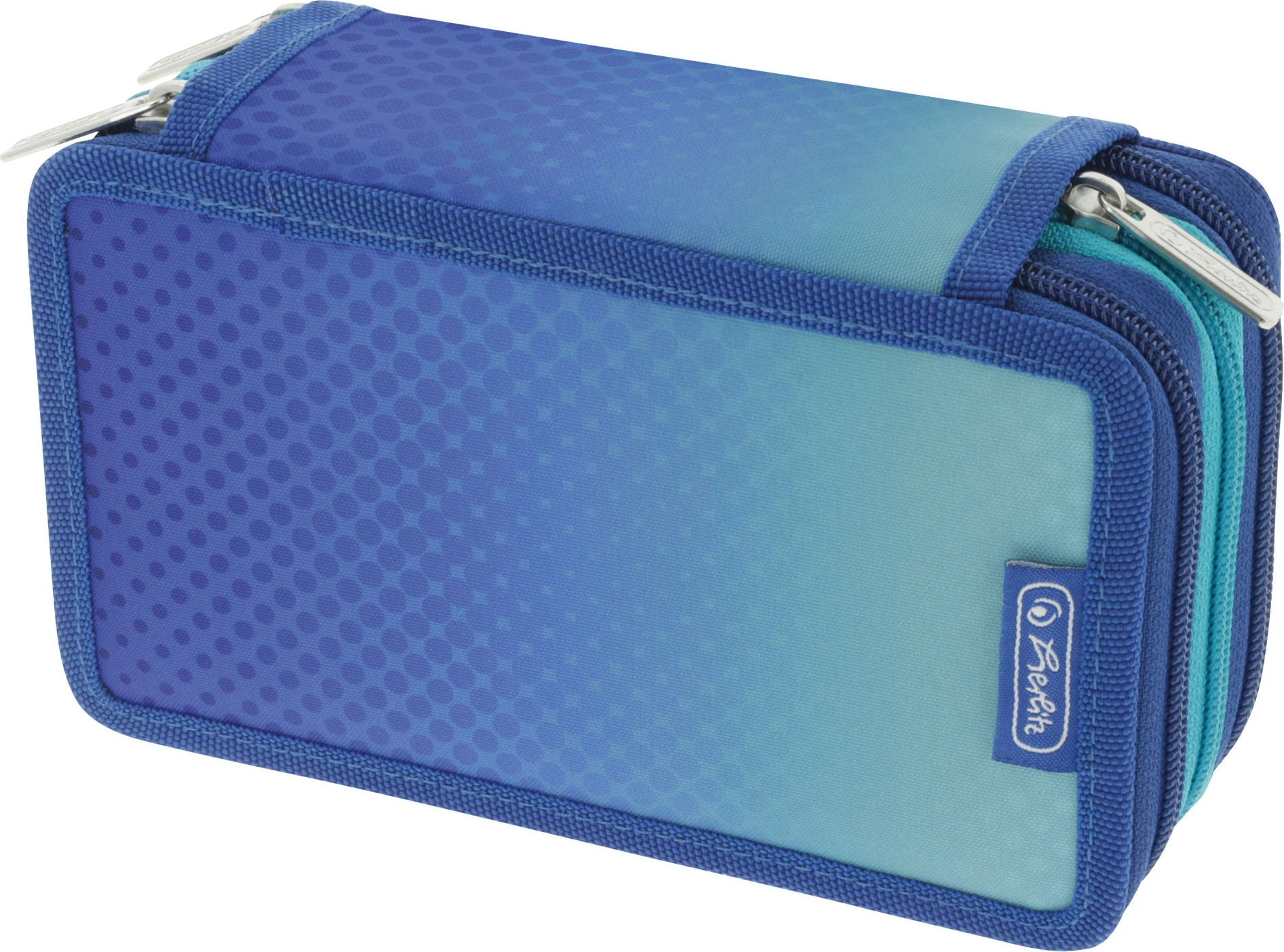 Mbështjellës herlitz TriCase Dip Dye 31 copë, poliester, kaltër/turkuaz