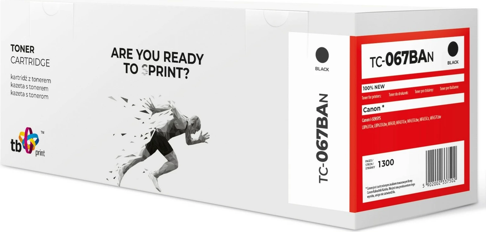 Toner, TB Print TC-067BAN CRG067, 1300 faqe, me çip, i zi