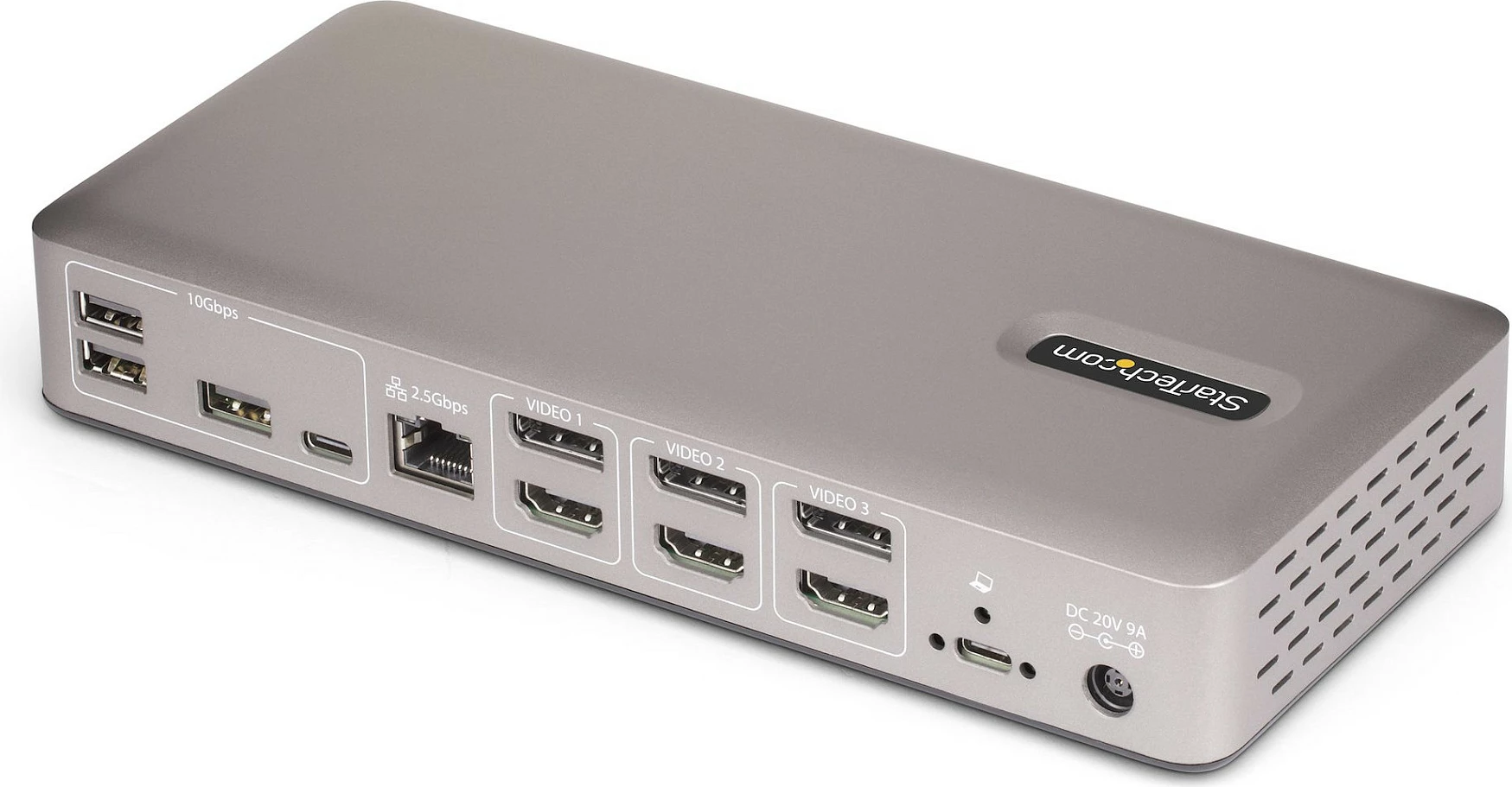 Docking station StarTech USB4 Triple-Monitor, 3x 4K@60Hz, 100W PD, 2.5GbE, 40Gbps, gri