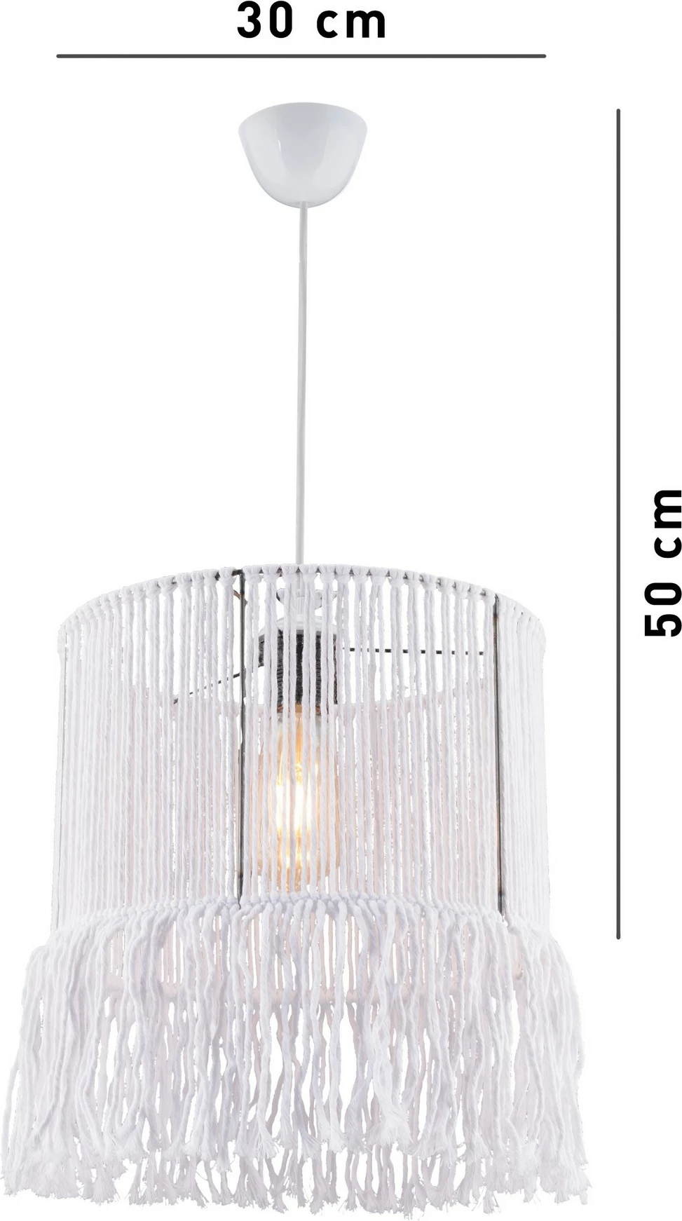 Llambë tavani Opviq, Ness Macrame, e bardhë