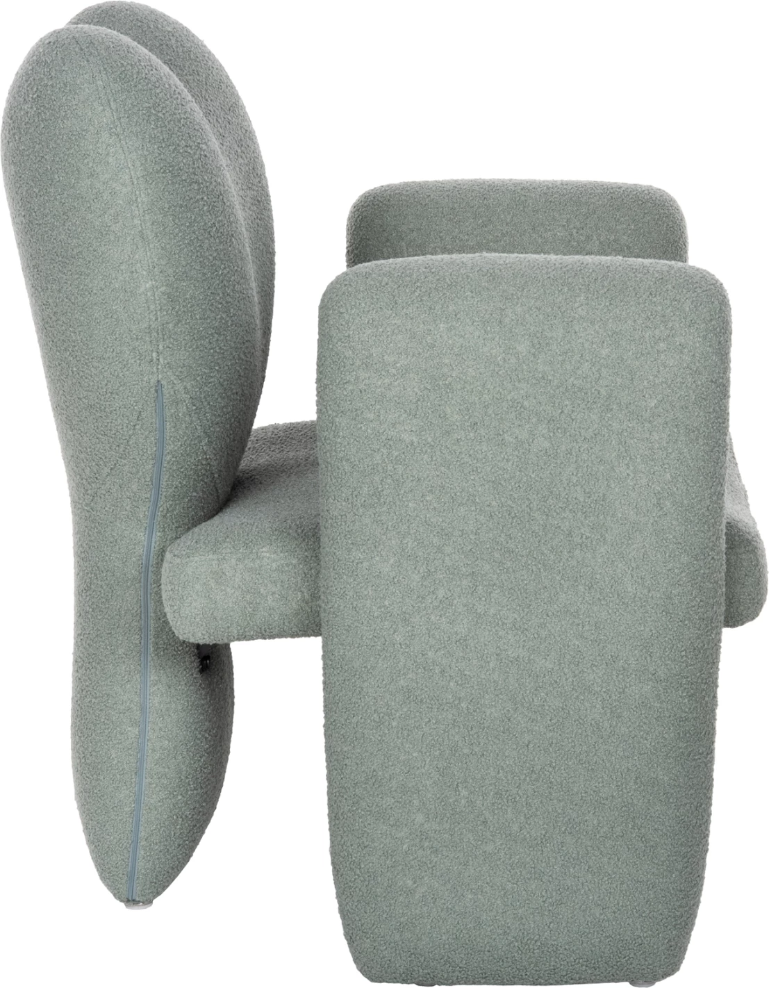 Karrige ngrënieje me krahë HARTT FH9777.07, ngjyrë fistik, pëlhurë TEDDY, 84x74x87H cm