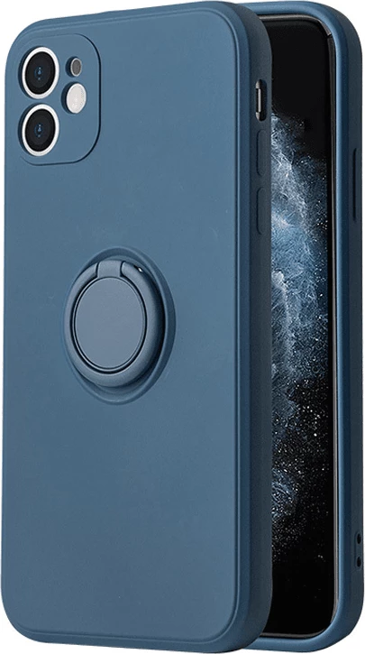 Mbështjellës silikoni ONASI Liquid Ring për iPhone 13 6.1\", me mbrojtje kamere, blu