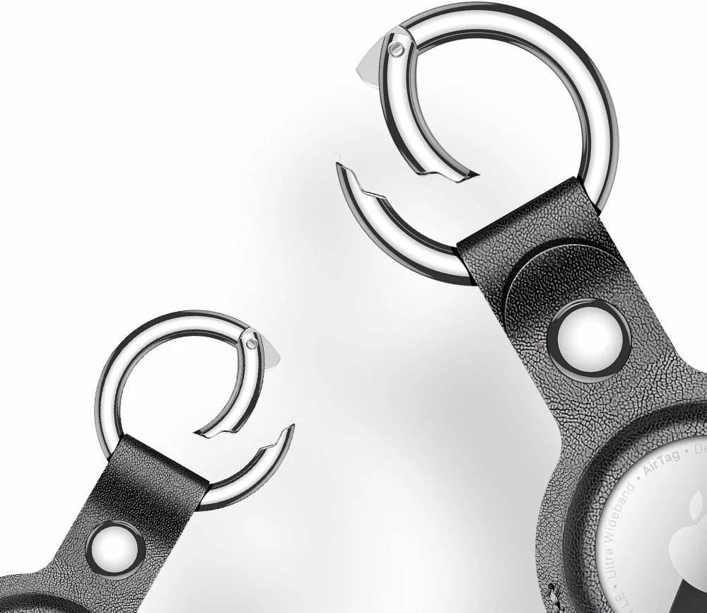 Mbështjellës silikon Dux Ducis për AirTag, set 4 copë, e zezë/e gjelbër/rozë/blu