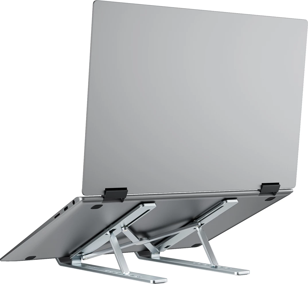 Mbajtëse laptopi Wozinsky WDCX-X8S, e palosshme, e rregullueshme 10-16\", 6 pozita, 10 kg, alumin, argjendtë