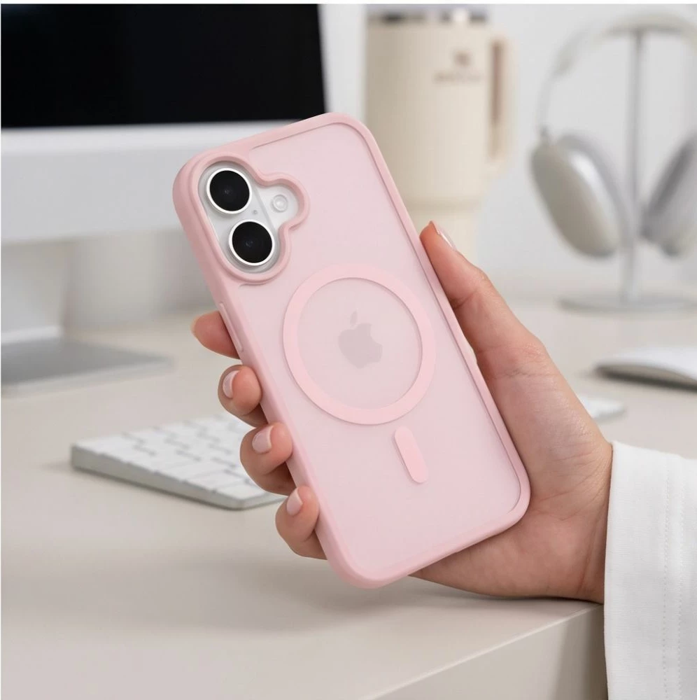 Mbështjellës Tech-Protect BasicMag MagSafe për iPhone 17, rozë mat, 1 copë