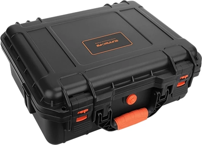 Kuti mbrojtëse për dron, Sunnylife, AQX-24, për DJI Mini 5 Pro, kapacitet për 7 bateria dhe aksesorë, ABS e fortë, rezistente ndaj ujit dhe goditjeve, e zezë/portokalli