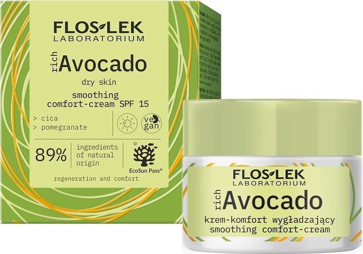Krem dite për femra Floslek richAvocado Comfort Smoothing SPF15, 50ml