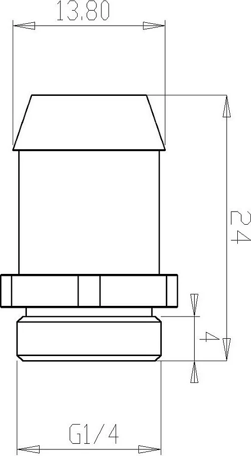 Fiting i drejtë XSPC G1/4" (mashkull) në 13mm ID, i zi matt