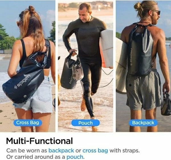 Çantë ujëpapërshkueshme Spigen A630 20L + 2L, zi, set 2 copë