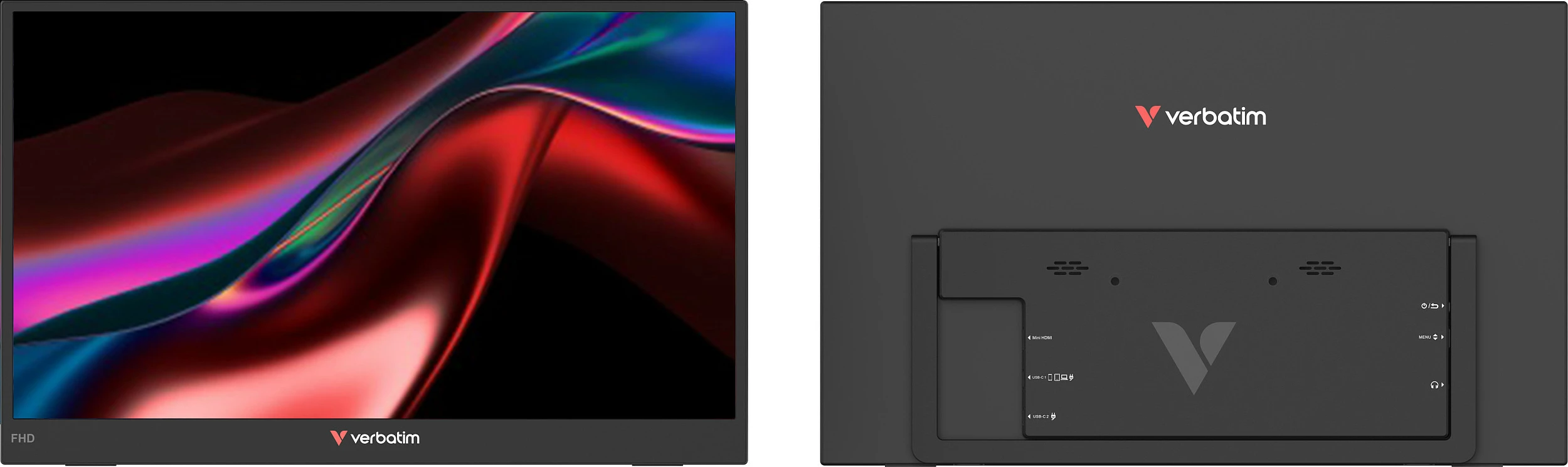 Monitor portativ Verbatim LIGHT 15.6" FHD Touch, USB-C/HDMI, HDR, i zi