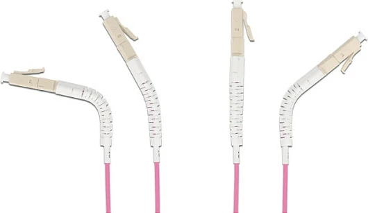 Kabëll optik DeLOCK LC-LC Duplex OM4, 10 m, konektorë të këndueshëm, violet