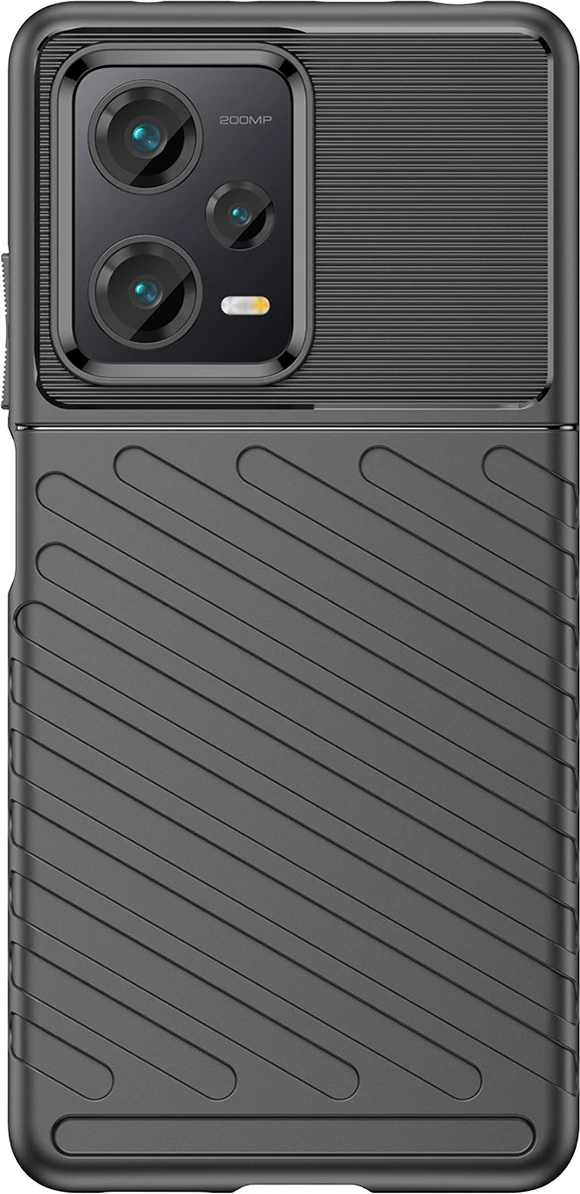 Mbështjellës Hurtel Thunder Case për Xiaomi Redmi Note 12 Pro+, TPU, i zi