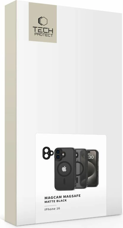 Mbështjellës Tech-Protect MagCam MagSafe për iPhone 16, gjysmë-transparent