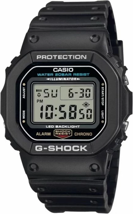 Orë dore për meshkuj Casio G-Shock, e zezë