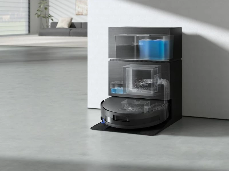 Fshesë robotike Ecovacs Deebot X11 Pro Omni 19500 Pa, me mop, 6400 mAh, e zezë