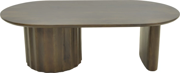 Tavolinë kafeje Flute, dru mango masiv, ngjyrë wenge, 130x65x40cm