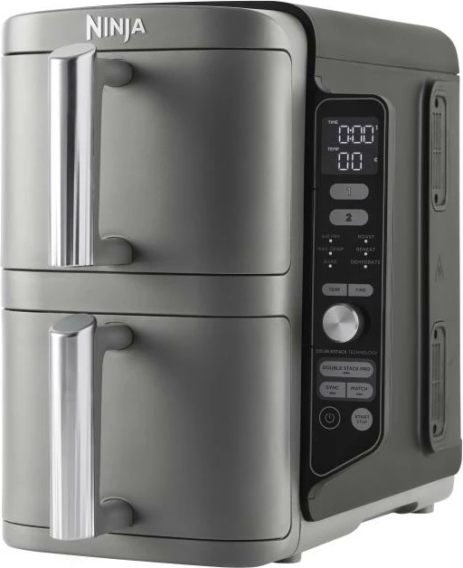 Airfryer, Ninja SL400EU XL Double Stack, 2x4.75L, 6 funksione, panel i heqshëm, gri