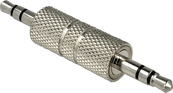 Adapter audio DeLOCK 65629, 3.5mm mashkull në 3.5mm mashkull, metal, argjend