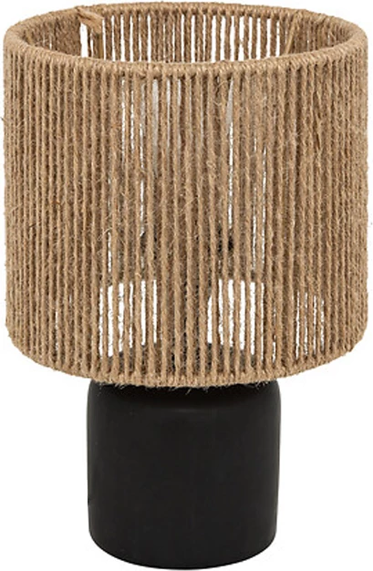 Llambë tavoline Leyda, qeramike, ngjyrë e zezë-natyrale, 16x24cm