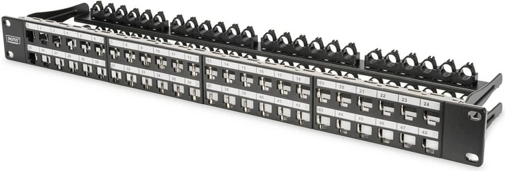 Patch panel Digitus DN-91424, 48x Keystone, 1U, 19", i zi