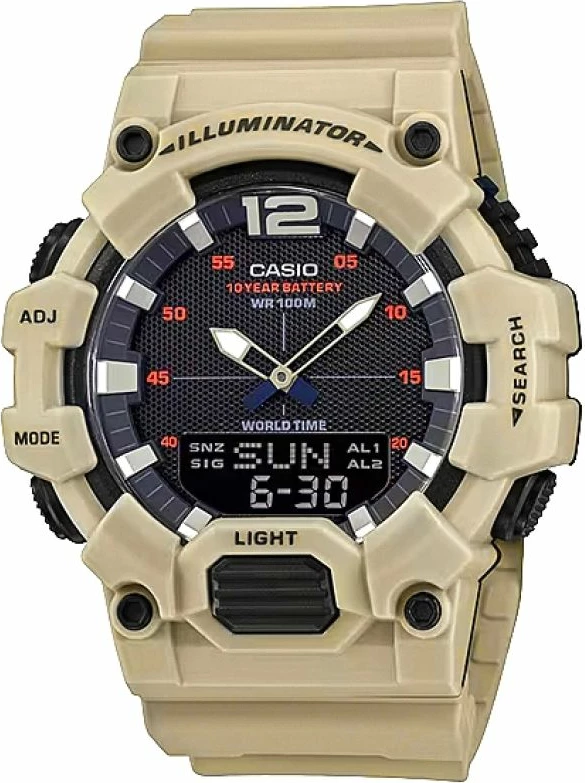 Orë dore për meshkuj CASIO, e zezë