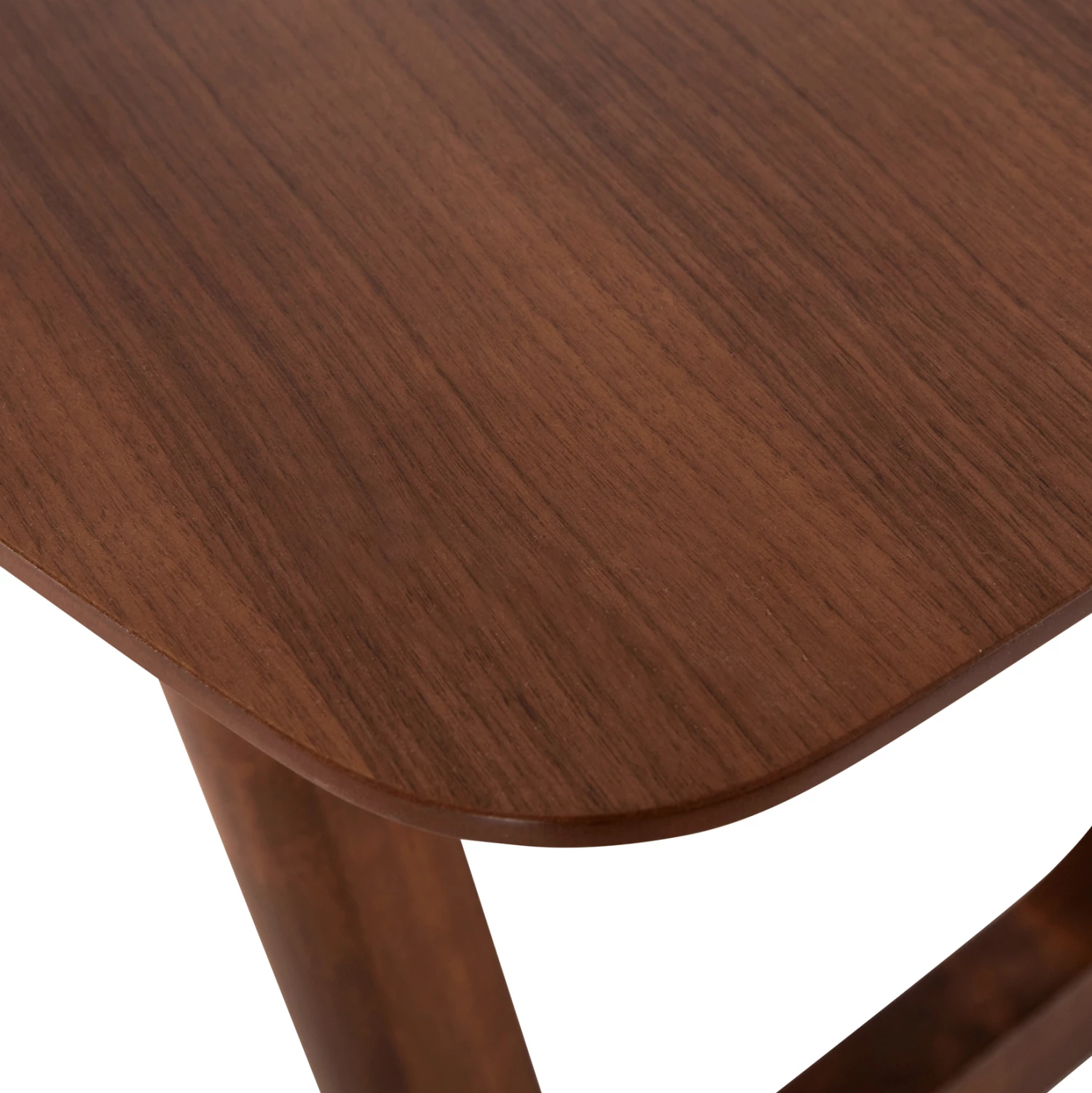 Tavolinë drejtkëndore për ngrënie RINER FH9745 MDF me finiturë arre në stil sunburst 180x90x76H cm