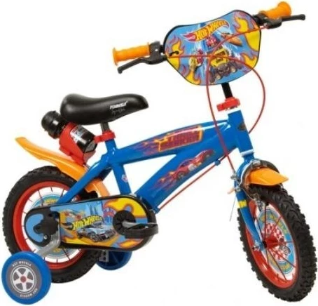 Biçikletë fëmijësh TOIMSA HOT WHEELS 1268, 12 inç, Blu, me 4 rrota