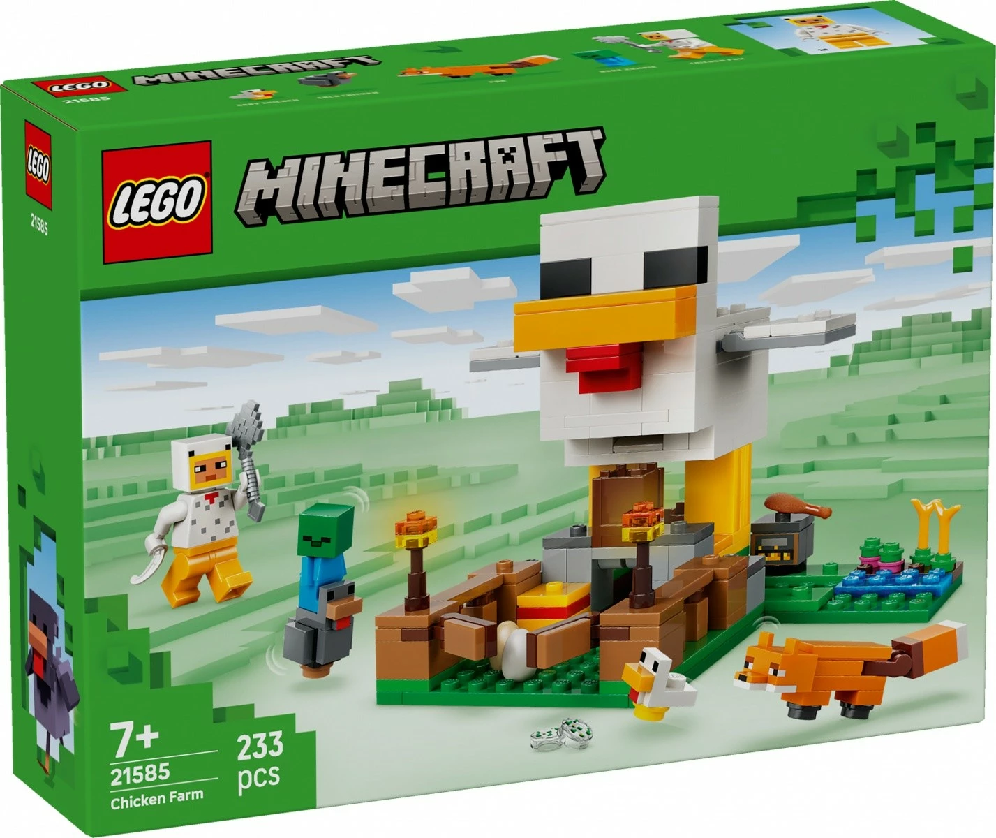Set ndërtimi LEGO Minecraft 21585 Chicken Farm, 233 copa, 7+