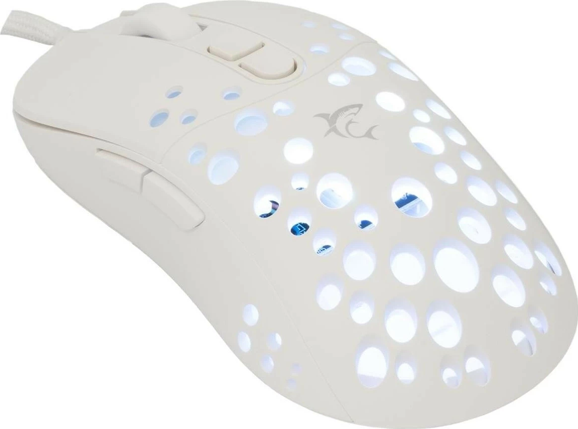 Maus gaming White Shark Tristan, USB, 12800 DPI, RGB, i bardhë