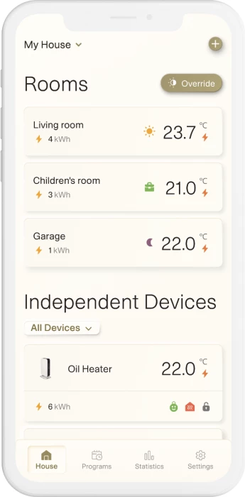 Radiator konveksioni panel MILL PA1000WIFI4 1000W Wi-Fi/Zigbee, i bardhë