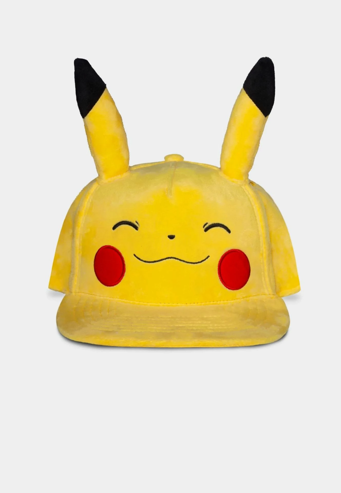 Kapele snapback Difuzed Pokémon Smiling Pikachu për meshkuj, e rregullueshme, me veshë 3D, e verdhë