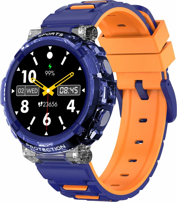 Smartwatch Moye Kronos Vibe 1.27\" LCD, Bluetooth thirrje, IP67, 5-7 ditë bateri, blu