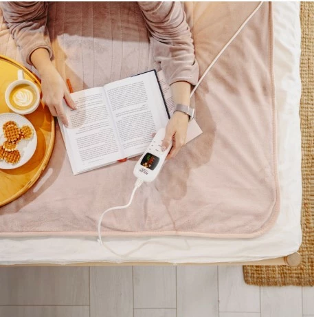 Batanije elektrike, Adler, AD 7443, 160 x 180 cm, 7 nivele me HIGH/LOW, timer 1-9h, telekomandë LCD, 120 W, polar, rozë