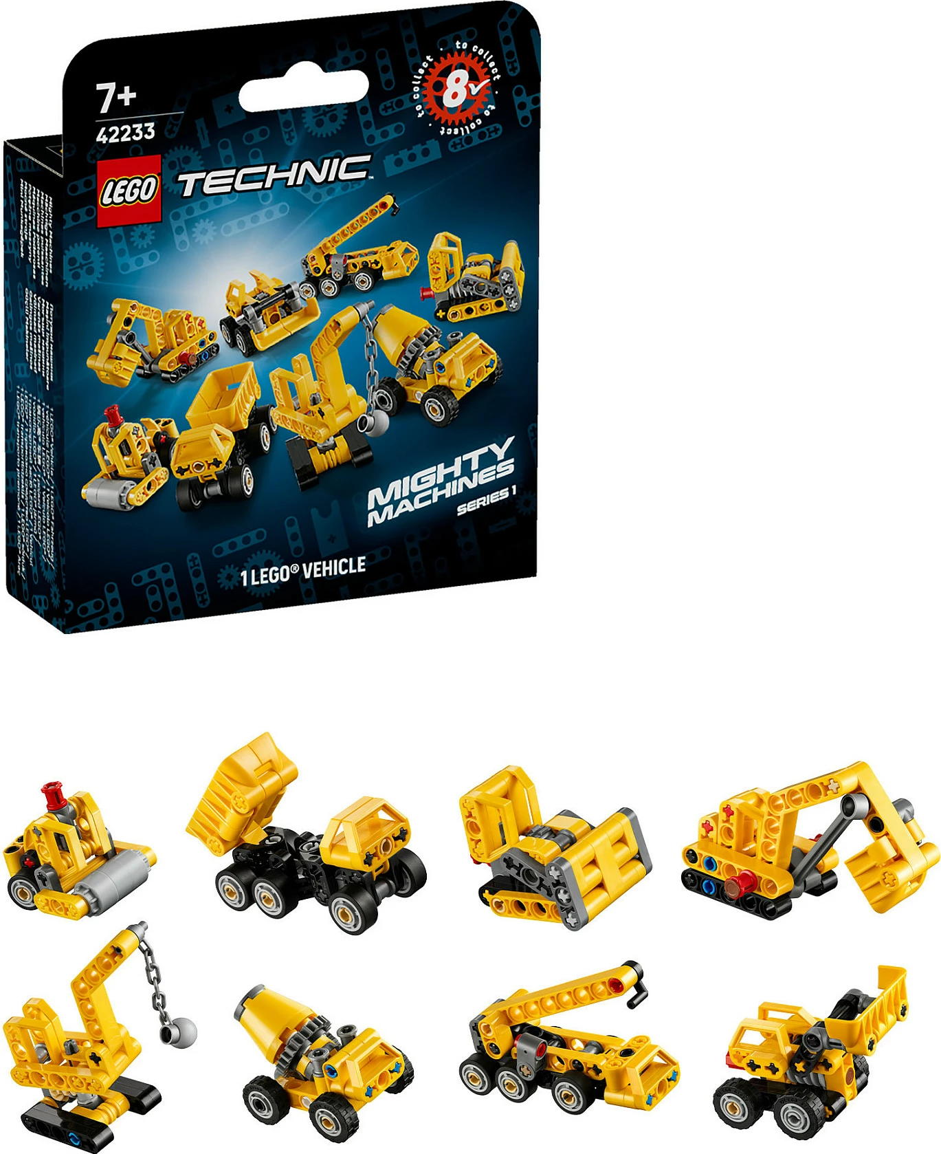 Set ndërtimi LEGO Technic 42233 Mighty Machines, 44 pjesë, shumëngjyrësh