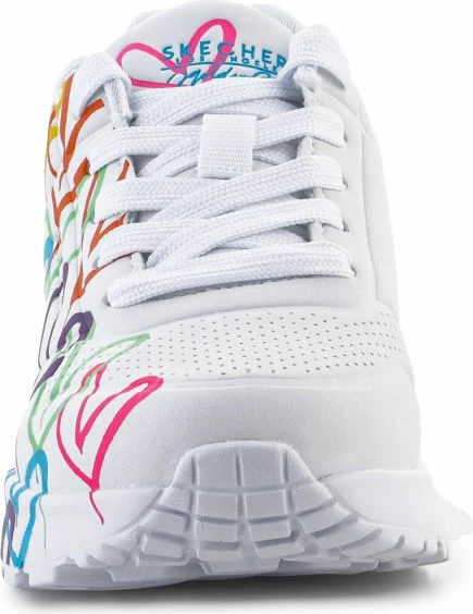 Atlete për fëmijë Skechers, të bardha dhe me ngjyra [Madhësia: 28]