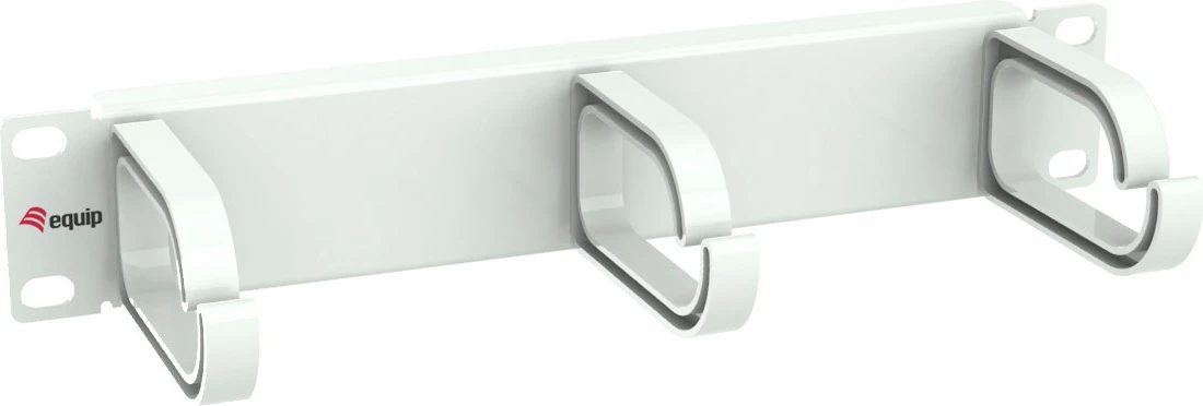 Panel menaxhimi kabllosh Equip 10" 1U, 3 unaza plastike, gri e çelët